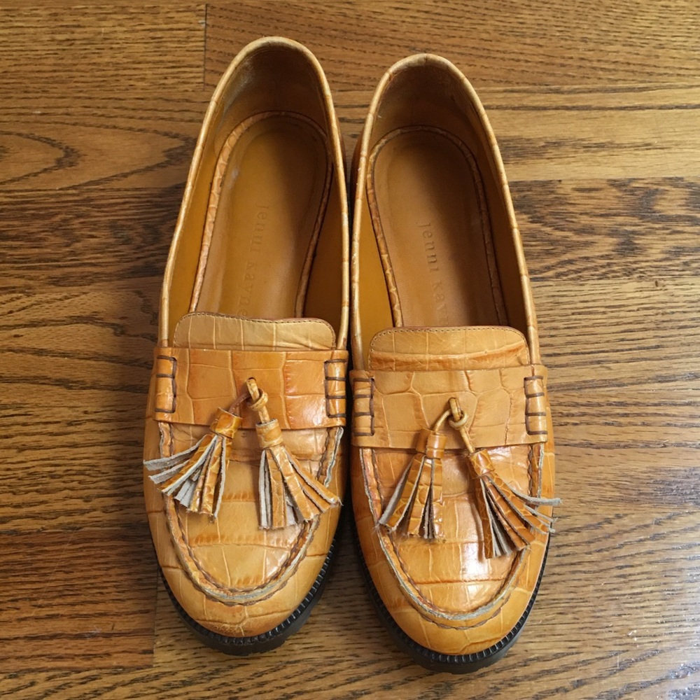 Jenni Kayne Croc-Embossed Tassel Loafers